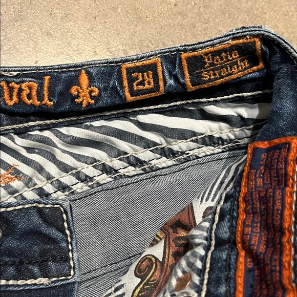 Rock Revival Patia Straight Distressed Blue Boot Cut Jeans 28 - Picture 7 of 8